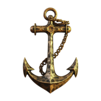 AI generated Ship Anchor isolated on transparent background png