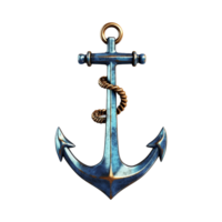 AI generated Ship Anchor isolated on transparent background png