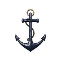 AI generated Ship Anchor isolated on transparent background png