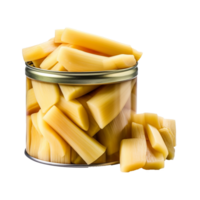 AI generated Canned bamboo shoots png isolated on transparent background