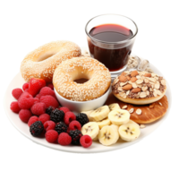 AI generated Breakfast food png isolated on transparent background