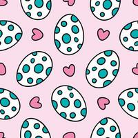 Easter Eggs Seamless Design Easter Background Easter Eggs Pattern Pink Easter Seamless Pattern vector