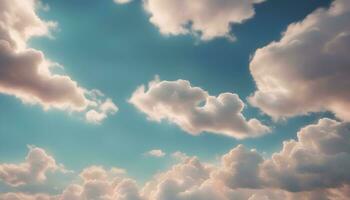 AI generated clouds in the sky with a blue sky background photo