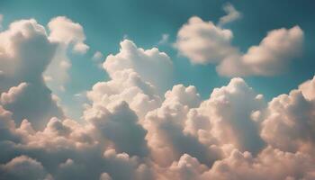 AI generated clouds in the sky with a blue sky background photo