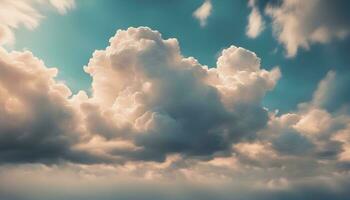 AI generated clouds in the sky with a blue sky background photo
