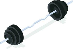 Isometric Barbell Illustration vector