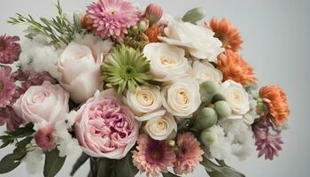 AI generated a vase filled with flowers is shown in this image photo