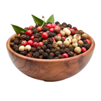 AI generated Assorted peppercorns png isolated on transparent background
