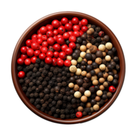 AI generated Assorted peppercorns png isolated on transparent background