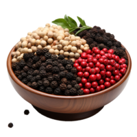 AI generated Assorted peppercorns png isolated on transparent background