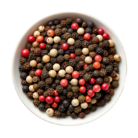 AI generated Assorted peppercorns png isolated on transparent background