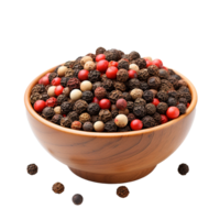 AI generated Assorted peppercorns png isolated on transparent background