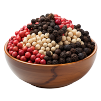 AI generated Assorted peppercorns png isolated on transparent background