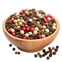 AI generated Assorted peppercorns png isolated on transparent background