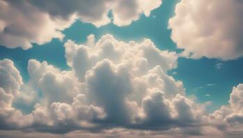 AI generated clouds in the sky with a blue sky background photo