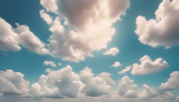 AI generated clouds in the sky with a blue sky background photo