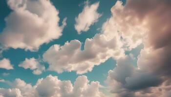 ai generado nubes en el cielo con un azul cielo antecedentes foto