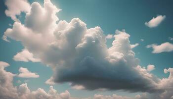 ai generado un grande nube es visto en el cielo foto