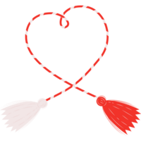 martisor. vermelho e branco acessório martenitsa png