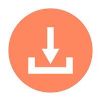 Download icon vector, Flat style for graphic and web design illustration vector