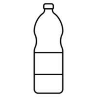 Plastic drink water bottle, plastic PET bottle carbonated mineral water vector