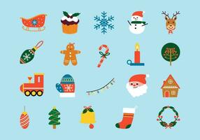 Festive Christmas Illustration Element Set vector