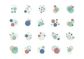 Dots Abstract Shape Element Set vector