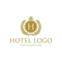 elegante hotel logo icono vector modelo