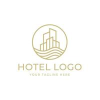 hotel logo. edificio logo icono vector modelo