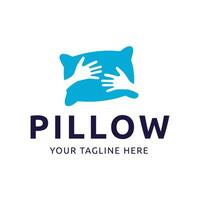 Simple Design Sleeping Pillow. Logo for Business, Interior, Furniture and Sleep Symbol. vector