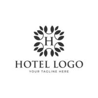 elegante hotel logo icono vector modelo