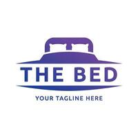 Bed store logo. Simple Furniture Bed Store Logo Template Vector