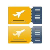 Plane paper ticket icon. plane ticket gradient icon. vector