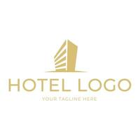 hotel logo. edificio logo icono vector modelo