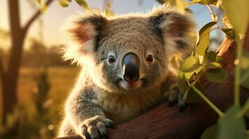 ai generado representación de un salvaje coala foto