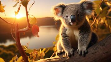 AI generated Portrayal of a Wild Koala photo