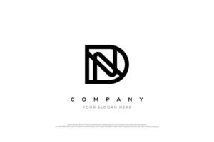 Letter ND Logo or DN Logo Design vector