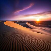 AI generated Desert Arabian Sunset photo