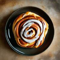 AI generated Cinnamon Roll Delicious photo