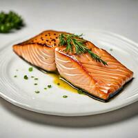 AI generated Simplicity Moist Salmon Fillet photo
