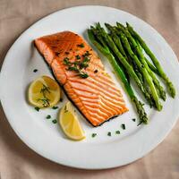 AI generated Moist and Tender Salmon photo