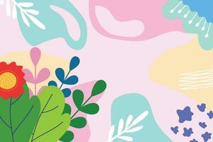 Bright floral background. Template for design with flowers. Design for postcards, covers. vector