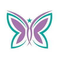 mariposa icono logo diseño vector