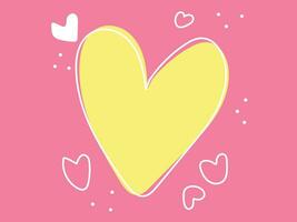hand-drawn heart background doddle vector illustration