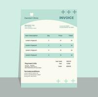 invoice template design vector