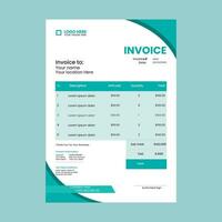 invoice template design vector