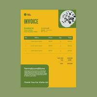 invoice template design vector