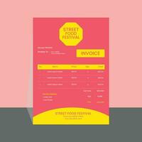 invoice template design vector