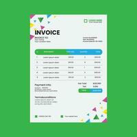 invoice template design vector