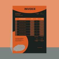 invoice template design vector